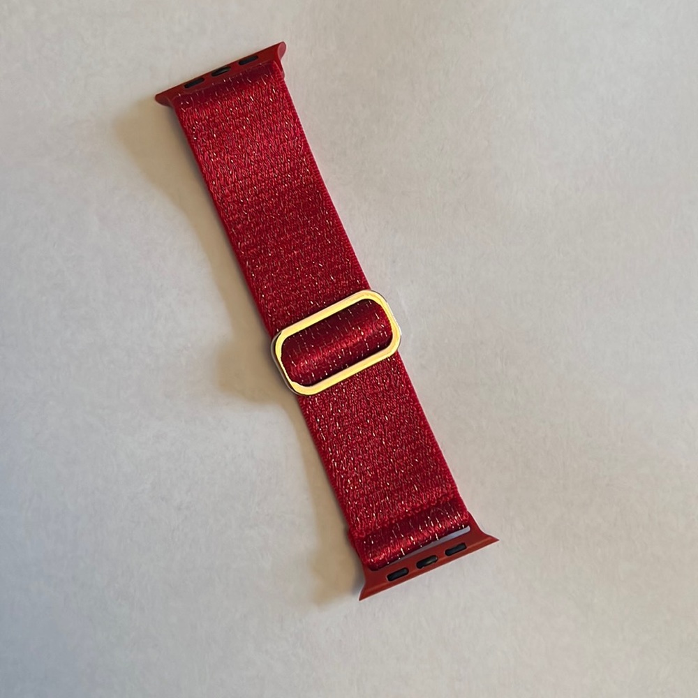 Ruby red glitter size 44 mm band